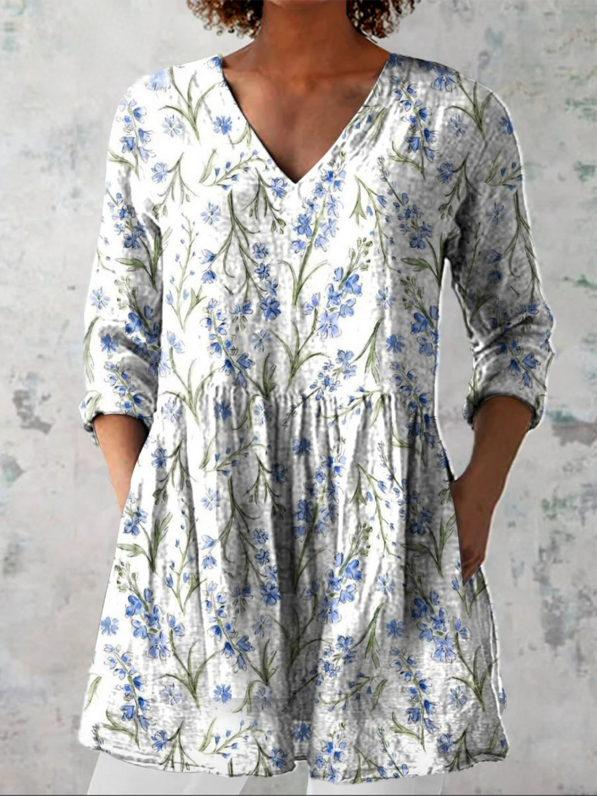 Manuela | Blusa larga de cuello en V