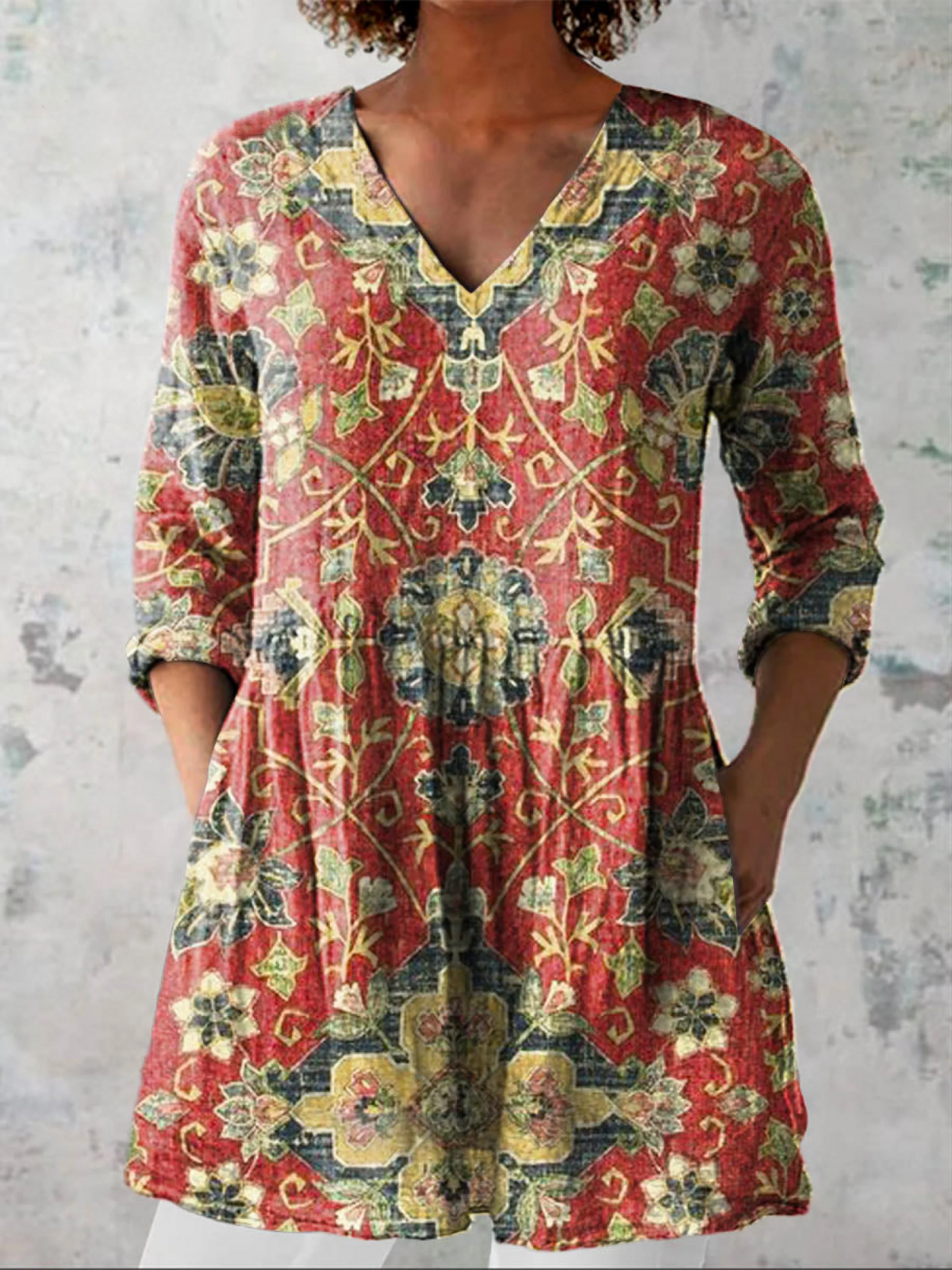 Valeria | Blusa larga de cuello en V