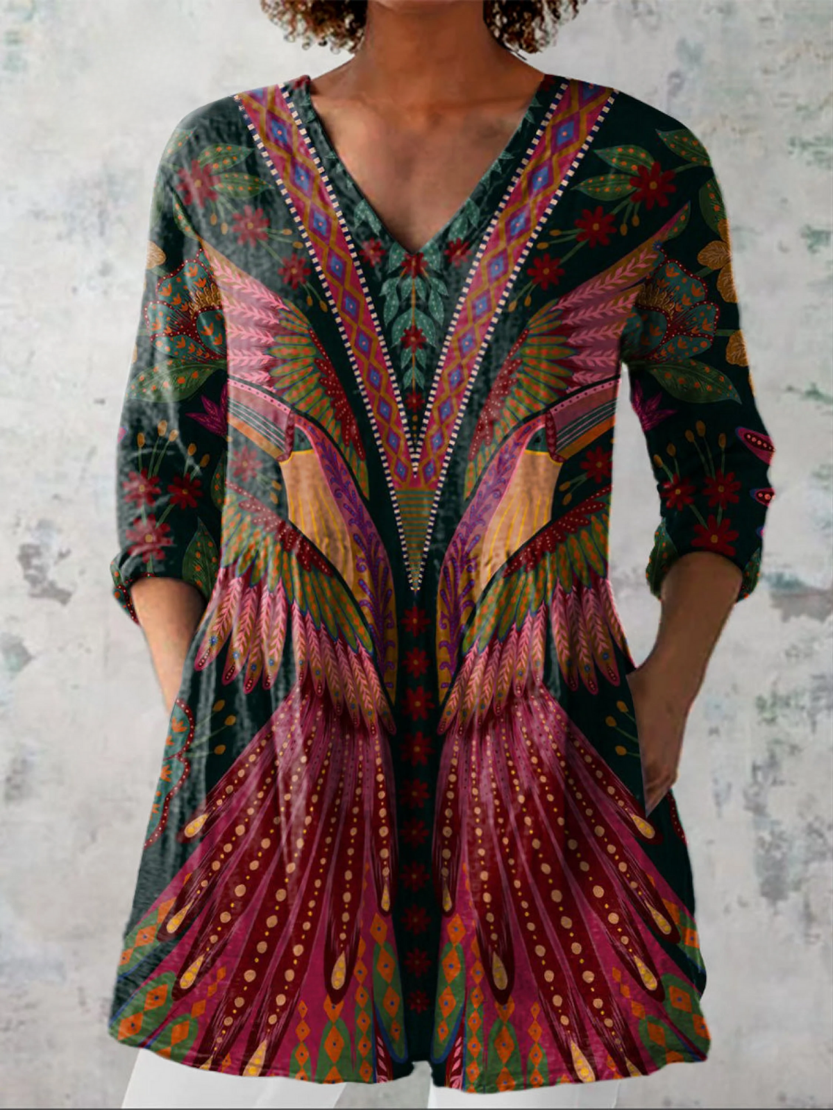 Paula | Blusa larga de cuello en V