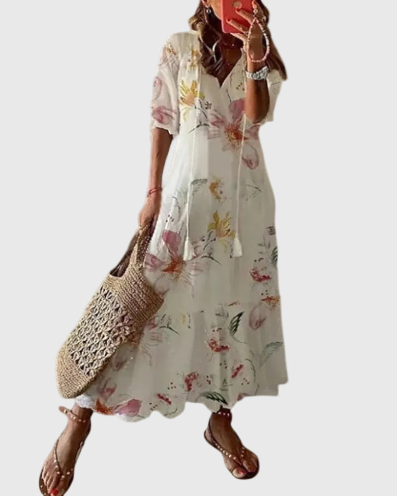 Amalia | Vestido maxi boho vintage de verano