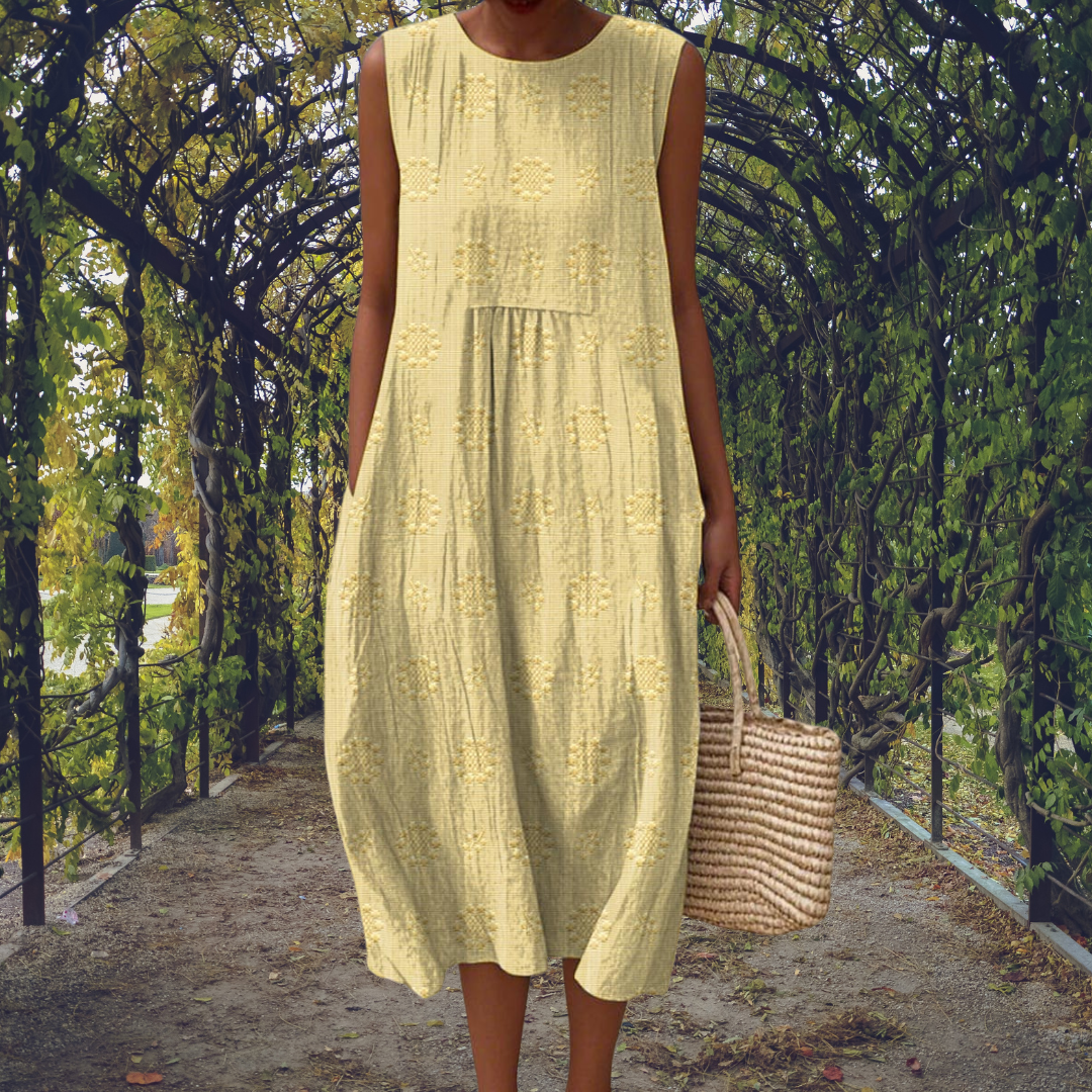 Anastasia | Vestido elegante sin mangas con bolsillos