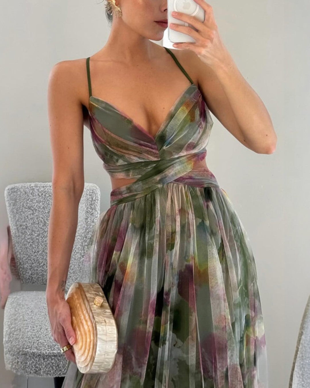 Giselle | Vestido maxi encantador con estampado floral