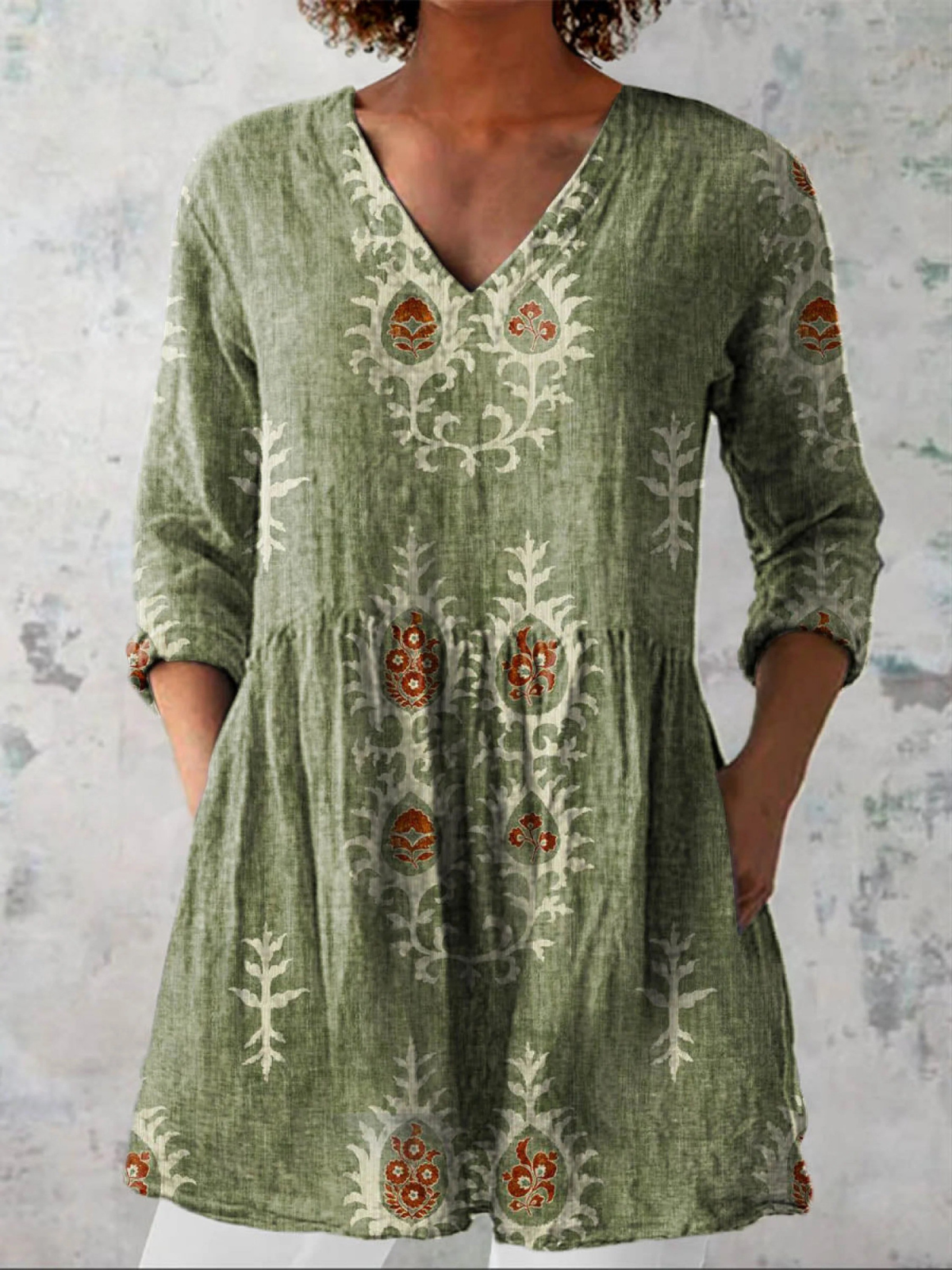 Carmen | Blusa larga de cuello en V