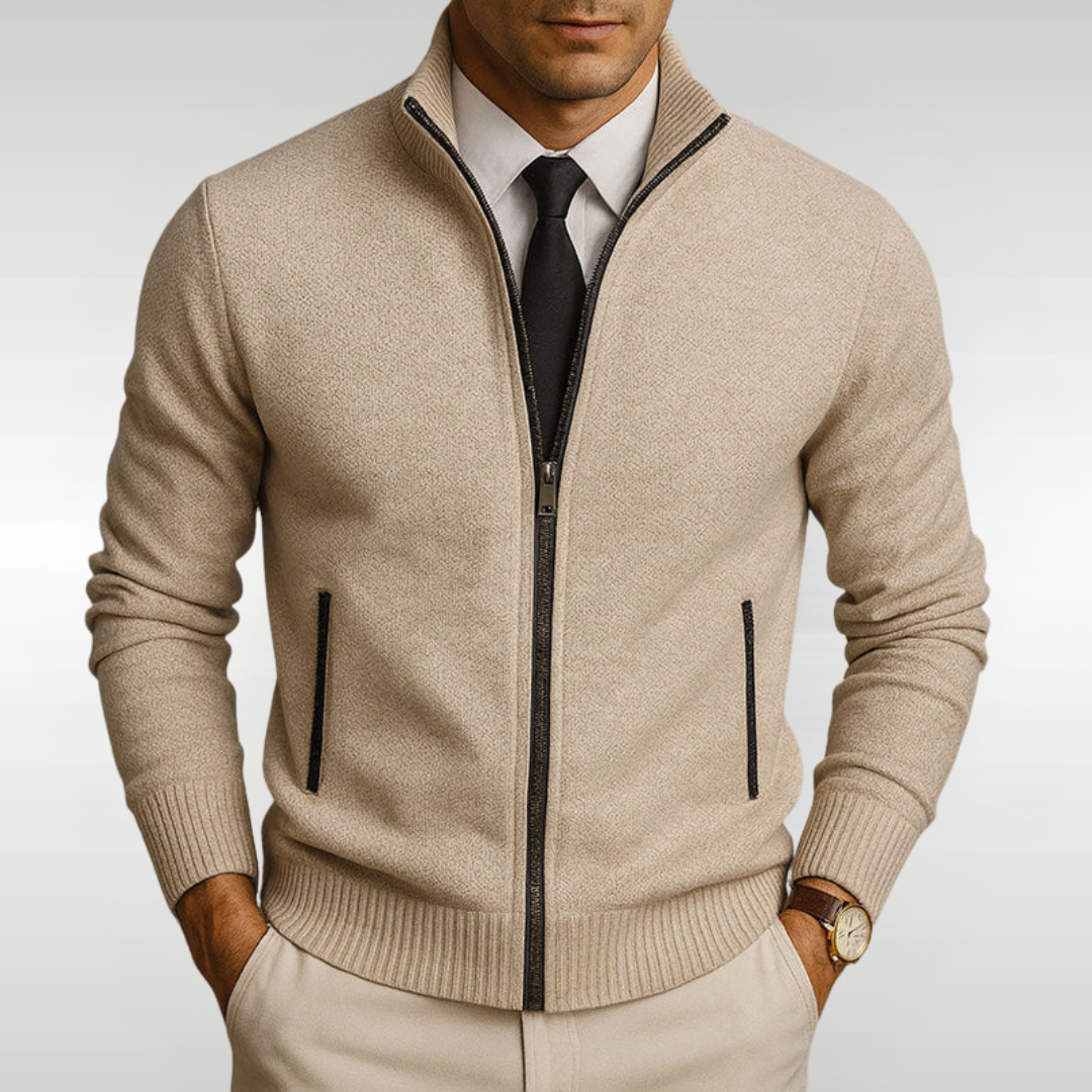 MARTIN CHAQUETA DE PUNTO CON CREMALLERA | ELEGANCIA FÁCIL PARA USO DIARIO