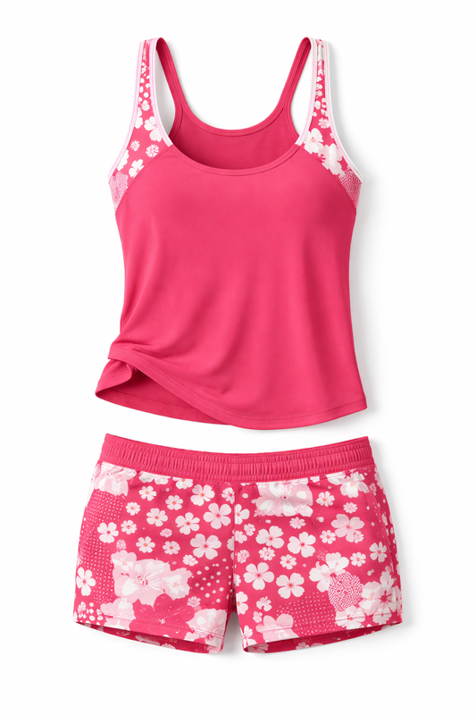 Laura - Conjunto de bikini de dos piezas con estampado floral