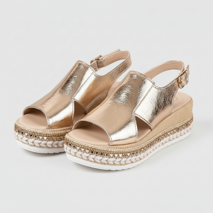 Verónica | Sandalias ortopédicas (dorado)