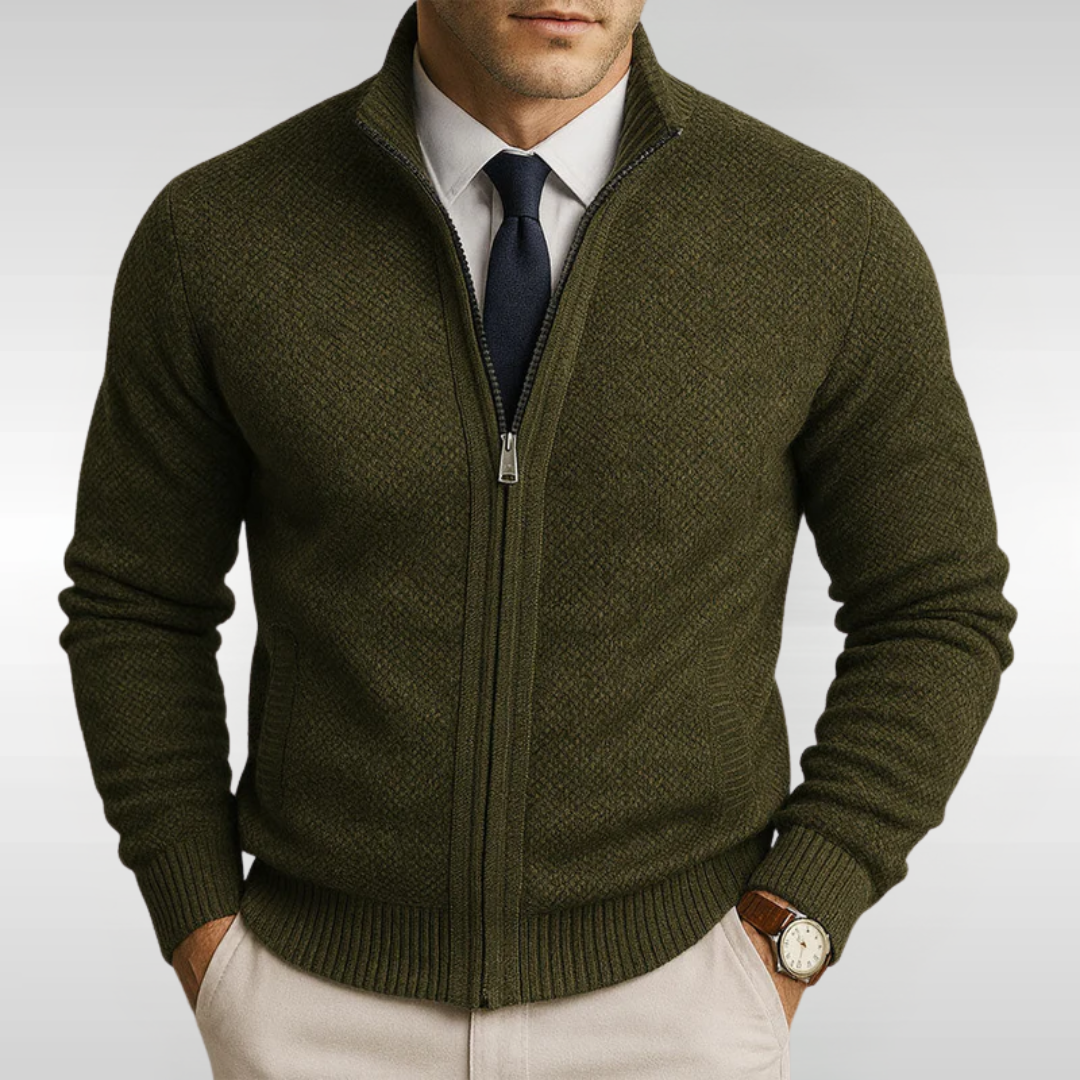 MARTIN CHAQUETA DE PUNTO CON CREMALLERA | ELEGANCIA FÁCIL PARA USO DIARIO