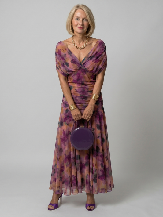 Calen | Vestido midi con hombros descubiertos