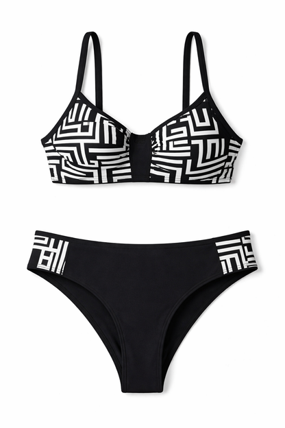 Helena - Elegante bikini de dos piezas con estampado
