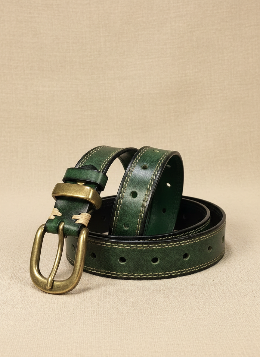 Clara - Cinturón clásico verde