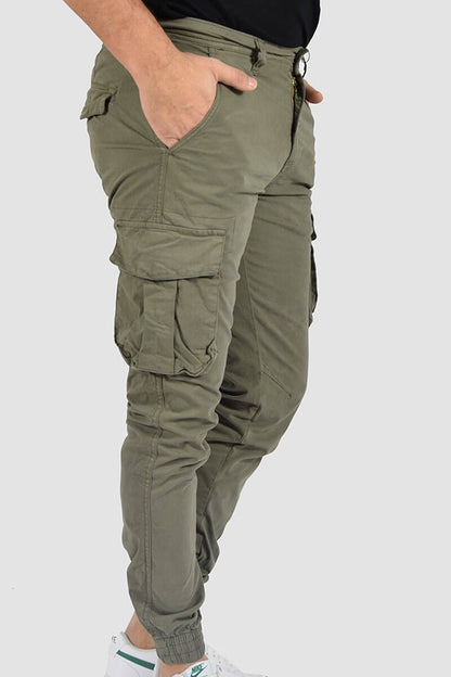 PANTALONES CON BOLSILLOS CARGO Y PUÑO