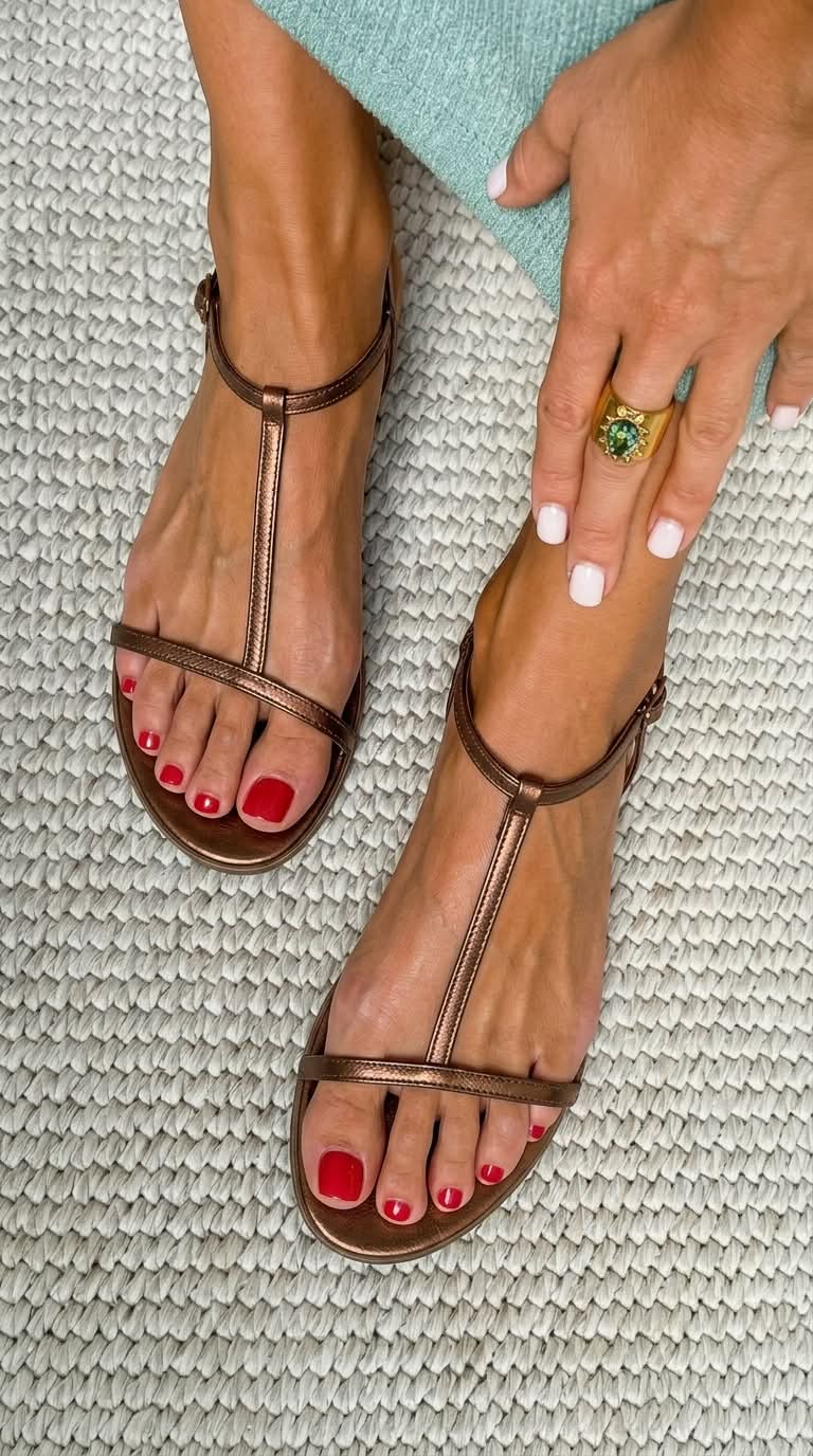 Rosalba | Sandalias doradas primavera