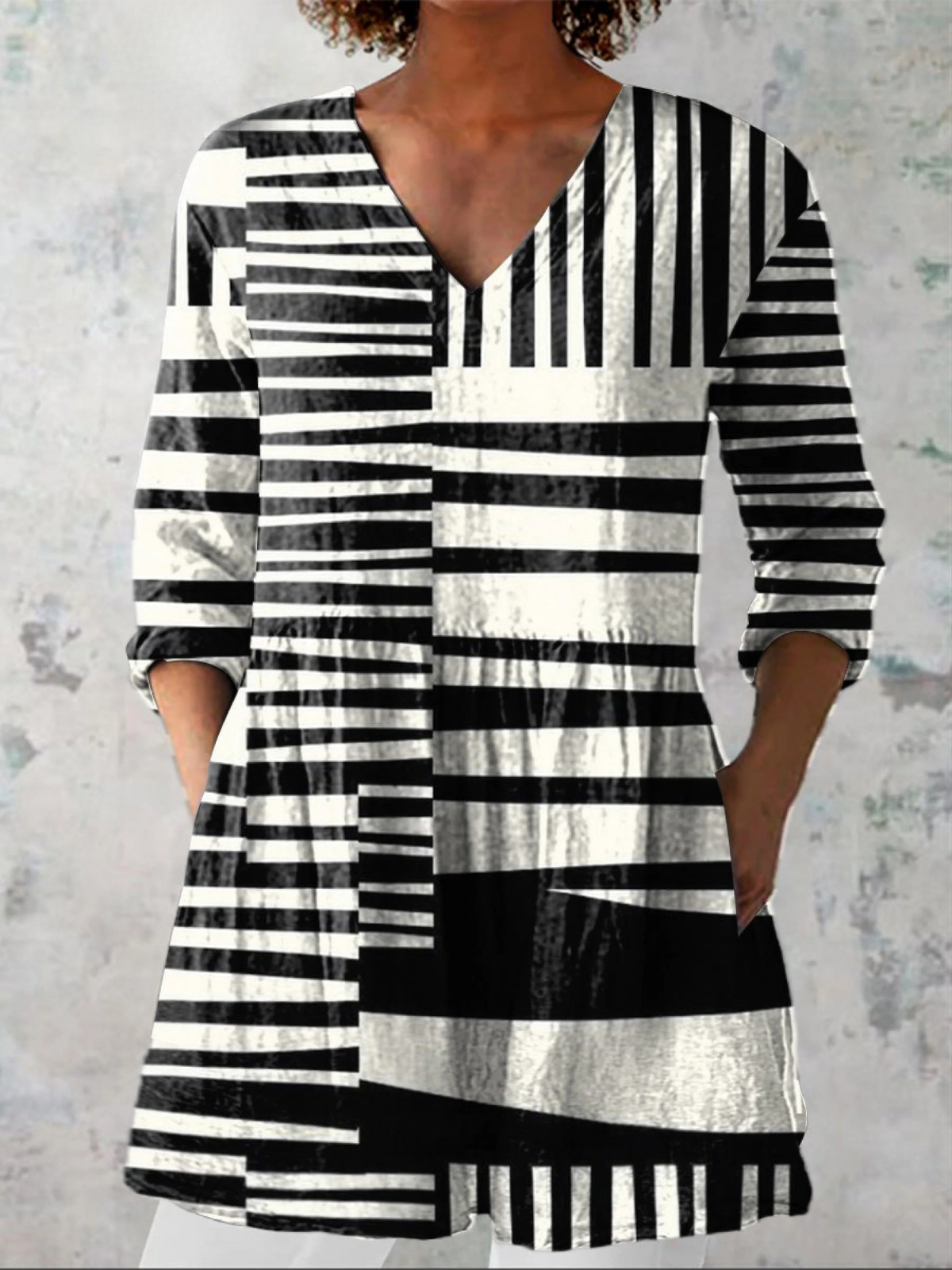 Lucía | Blusa larga de cuello en V