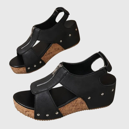 Lorena™ | Sandalias ortopédicas con cremallera