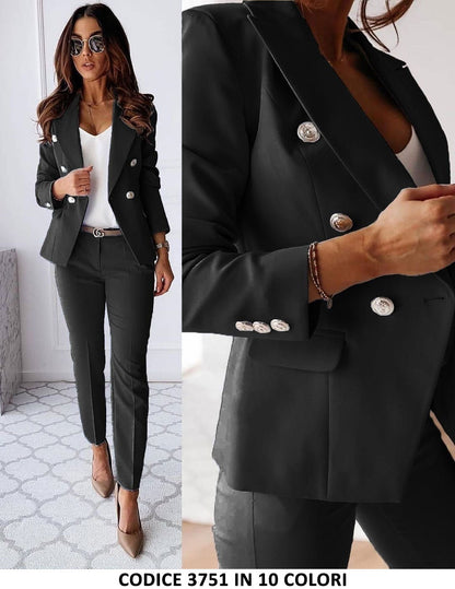 Traje curvy de mujer de 3 piezas con chaqueta, chaleco y pantalón en 6 colores