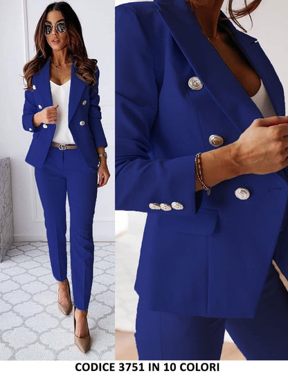 Traje curvy de mujer de 3 piezas con chaqueta, chaleco y pantalón en 6 colores
