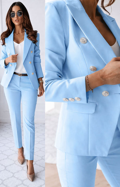 Traje curvy de mujer de 3 piezas con chaqueta, chaleco y pantalón en 6 colores