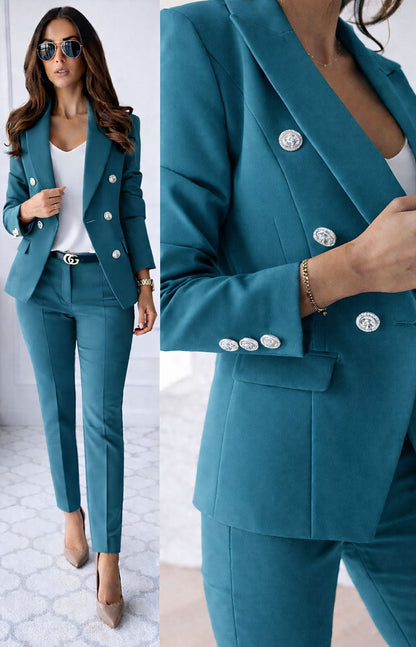 Traje curvy de mujer de 3 piezas con chaqueta, chaleco y pantalón en 6 colores