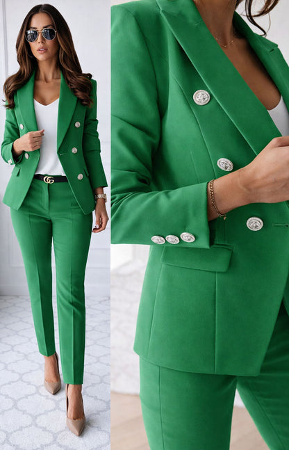 Traje curvy de mujer de 3 piezas con chaqueta, chaleco y pantalón en 6 colores