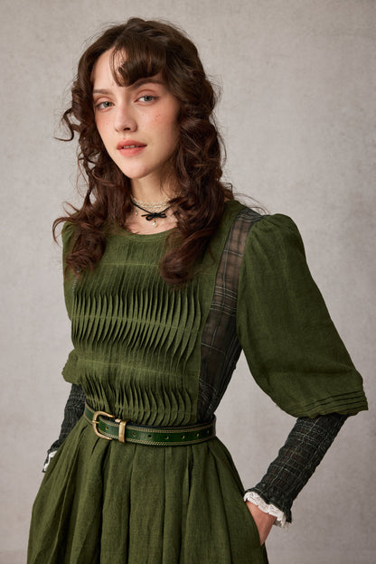 Clara - Cinturón clásico verde