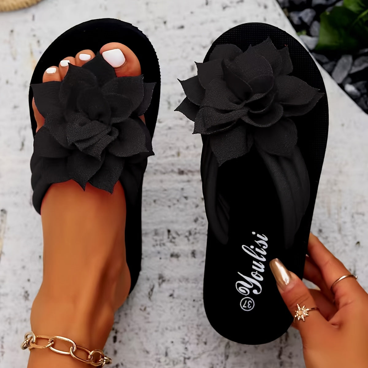 Sandalias Flor Elegante Sandra