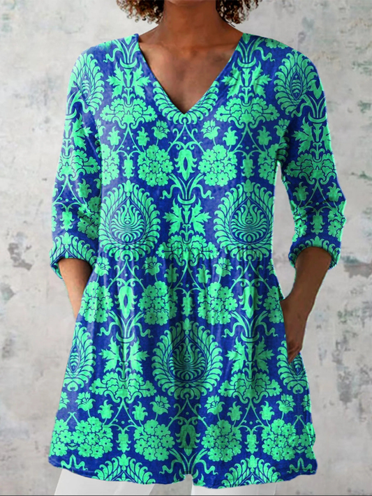 Raquel | Blusa larga de cuello en V