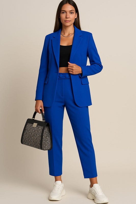 Traje curvy de mujer de 3 piezas con chaqueta, chaleco y pantalón en 6 colores