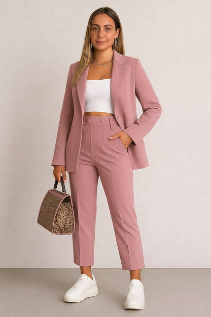 Traje curvy de mujer de 3 piezas con chaqueta, chaleco y pantalón en 6 colores