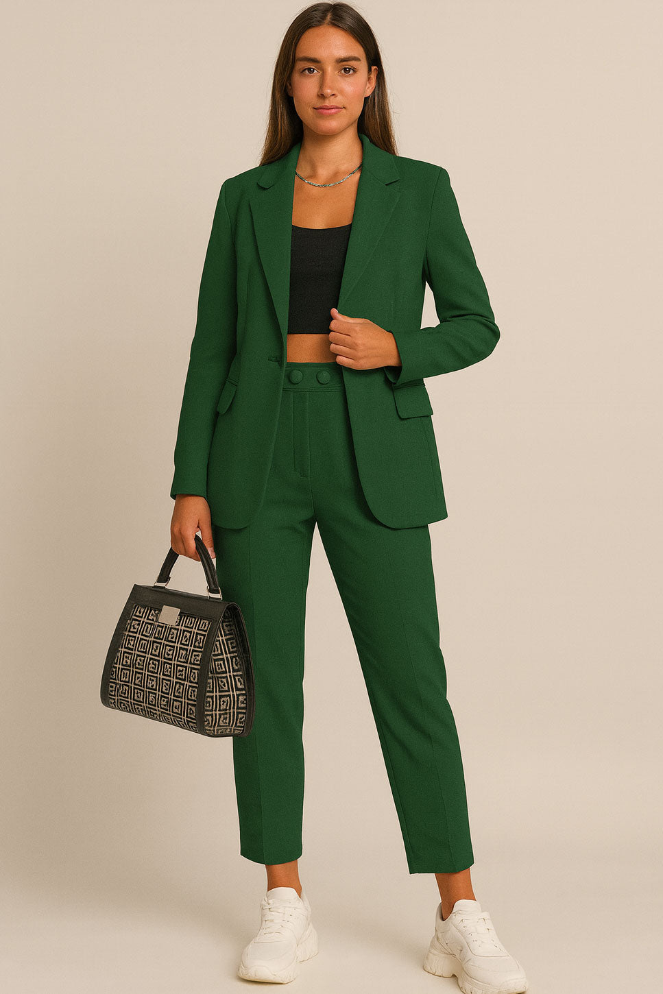 Traje curvy de mujer de 3 piezas con chaqueta, chaleco y pantalón en 6 colores