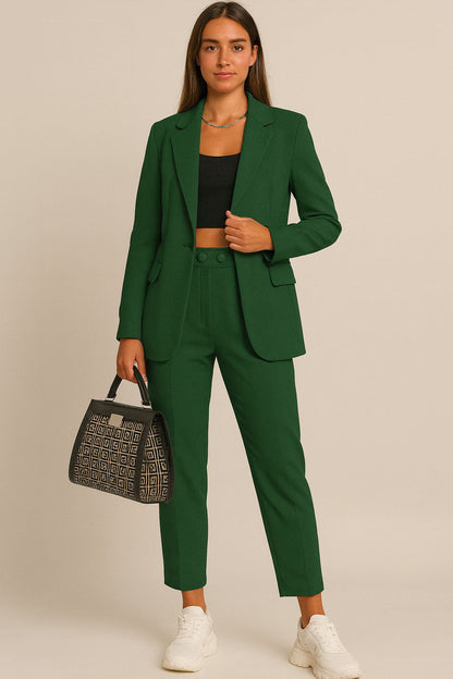 Traje curvy de mujer de 3 piezas con chaqueta, chaleco y pantalón en 6 colores