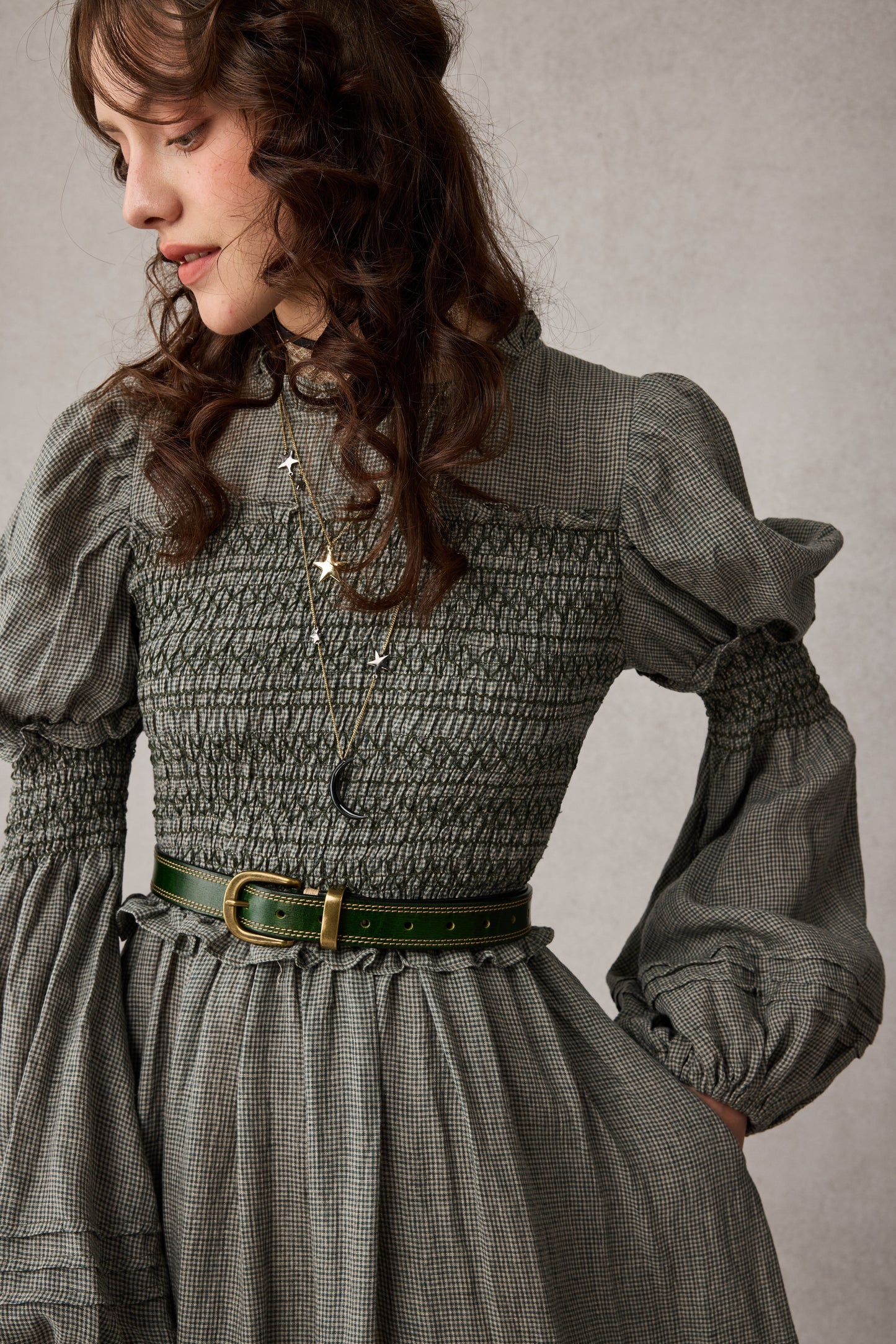 Clara - Cinturón clásico verde