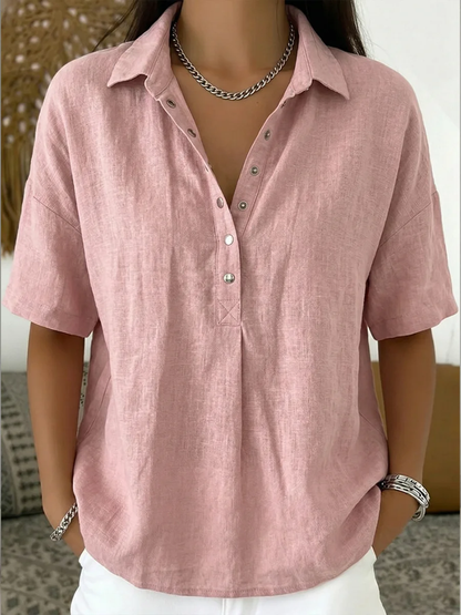 Valerina Milano® | Blusa con cuello y detalle de botones (¡OFERTA TEMPORAL 1+1 GRATIS!)