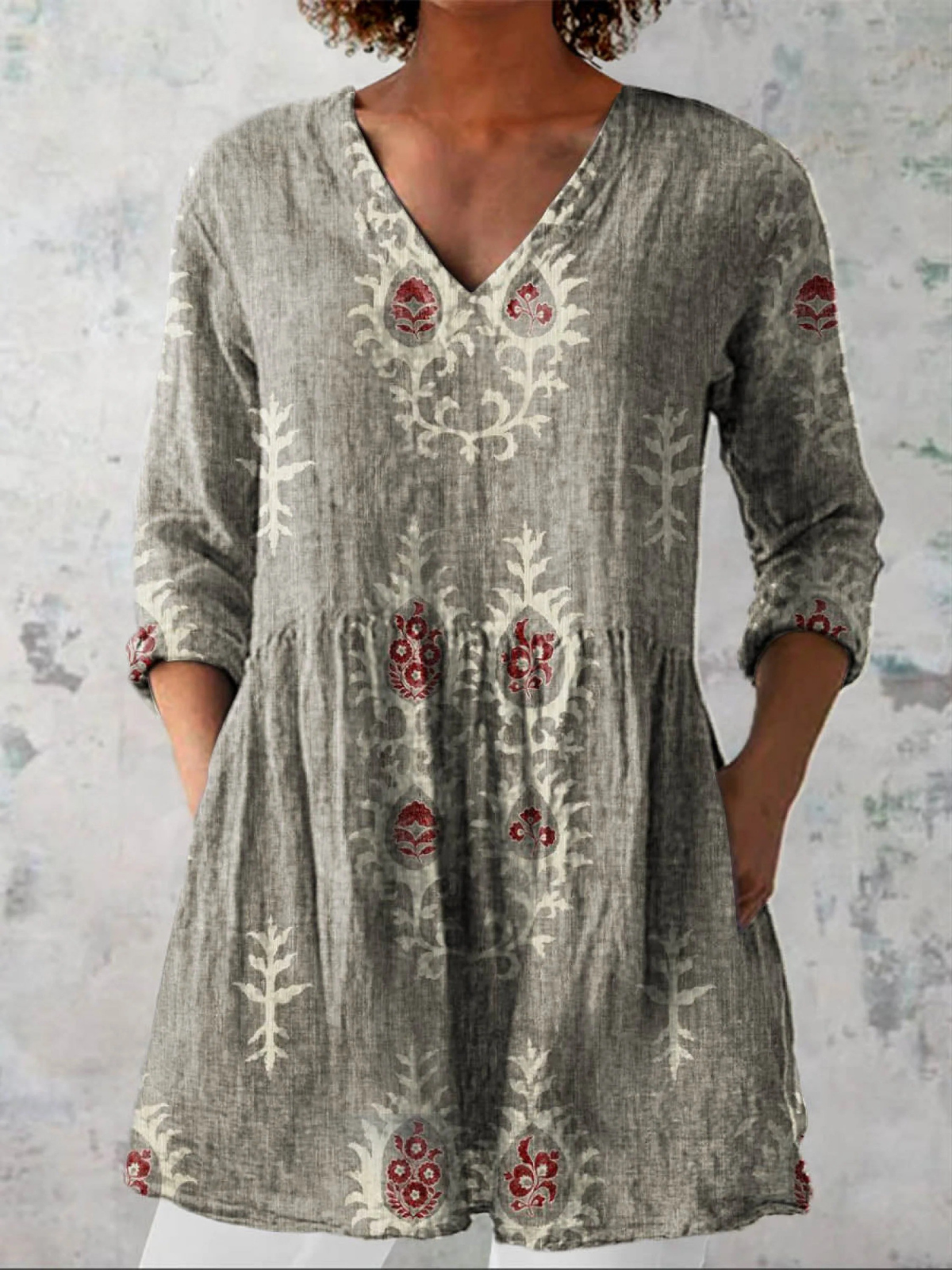 Carmen | Blusa larga de cuello en V