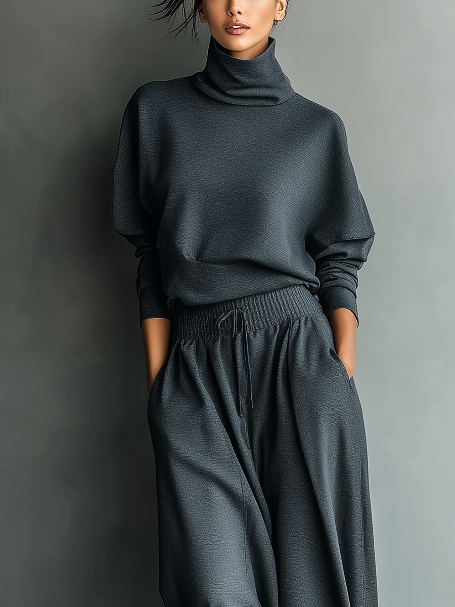 Conjunto de punto con pantalón ancho