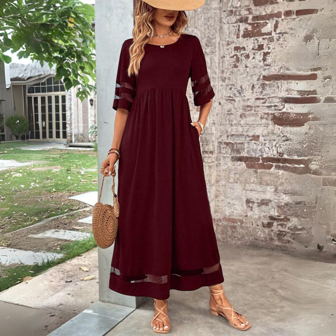 Aurora™ | Vestido midi favorecedor que estiliza el abdomen