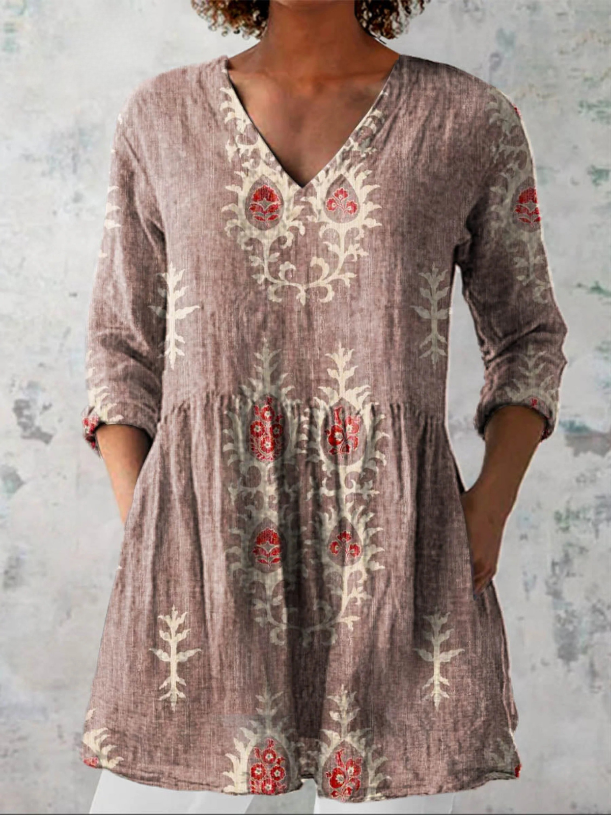 Carmen | Blusa larga de cuello en V