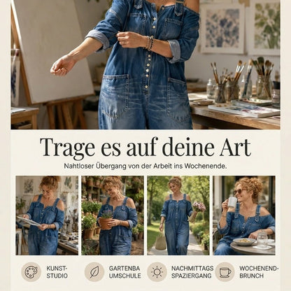 🔥Weit geschnittener Overall mit weitem Bein und Taschen