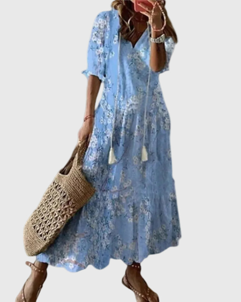 Amalia | Vestido maxi boho vintage de verano