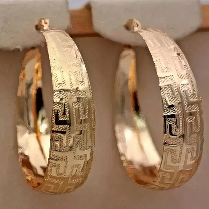 Pendientes étnicos dorados vintage