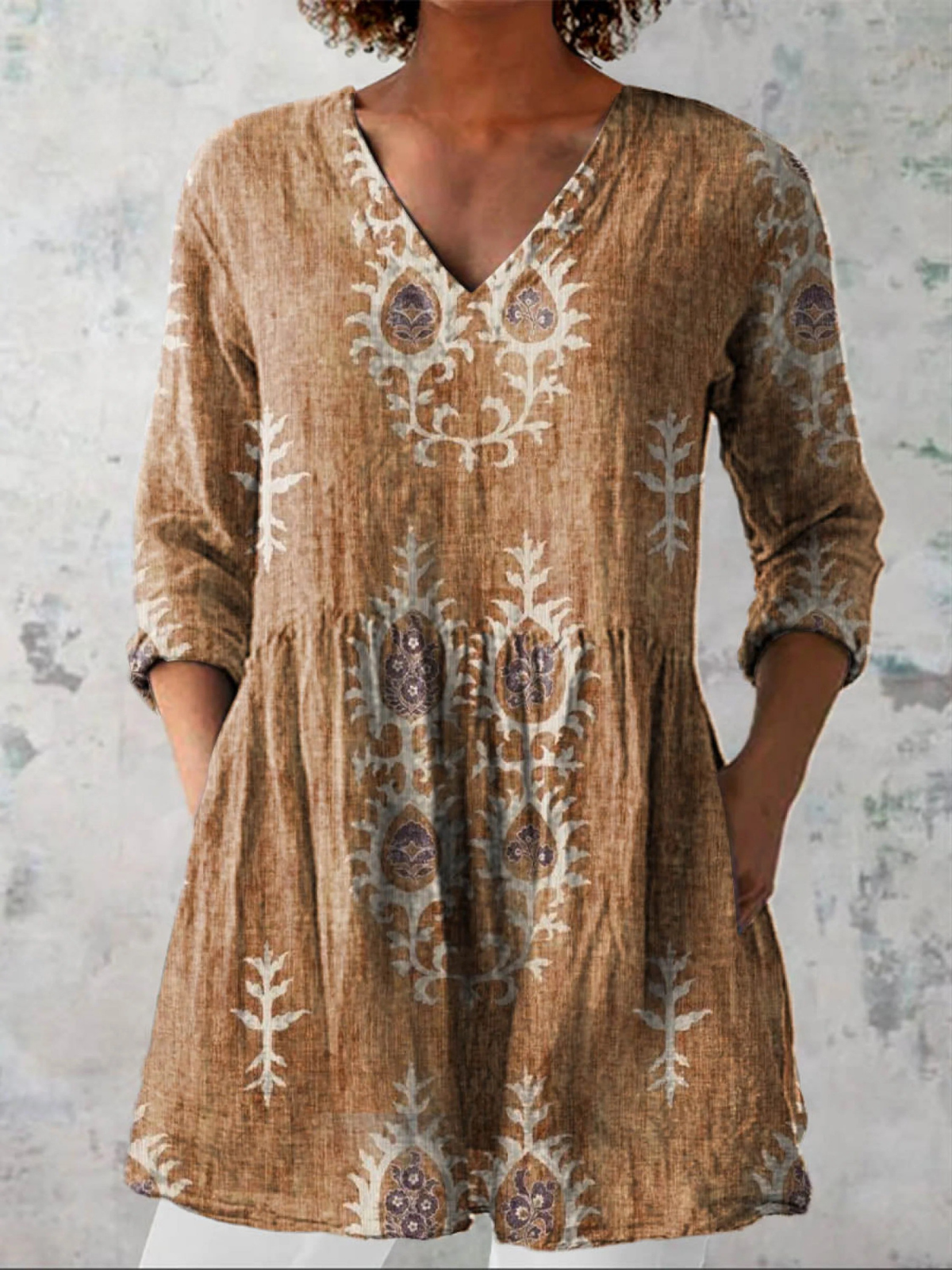 Carmen | Blusa larga de cuello en V