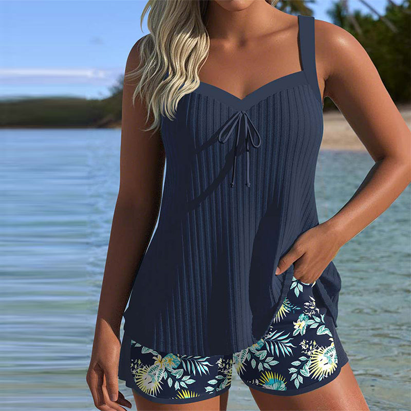 Valerina Milano® | Tankini de rayas con short de playa