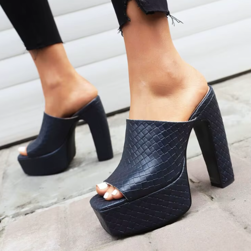 Bianca | Sandalias Plataforma de Cuero Vegano