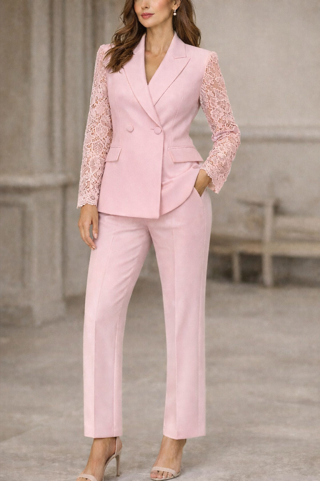 Conjunto de encaje (Chaqueta + Pantalón)