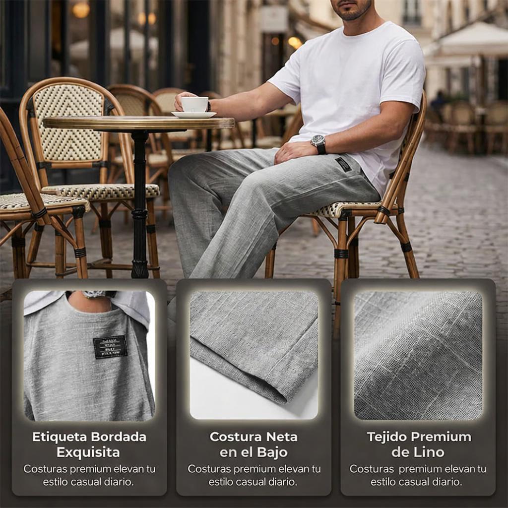🌞Despertar primaveral: ¡50 % de descuento!☁️Imprescindible para el verano: pantalones de algodón y lino transpirables para hombre: máxima comodidad y estilo