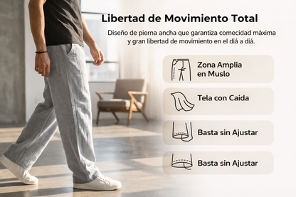 🌞Despertar primaveral: ¡50 % de descuento!☁️Imprescindible para el verano: pantalones de algodón y lino transpirables para hombre: máxima comodidad y estilo