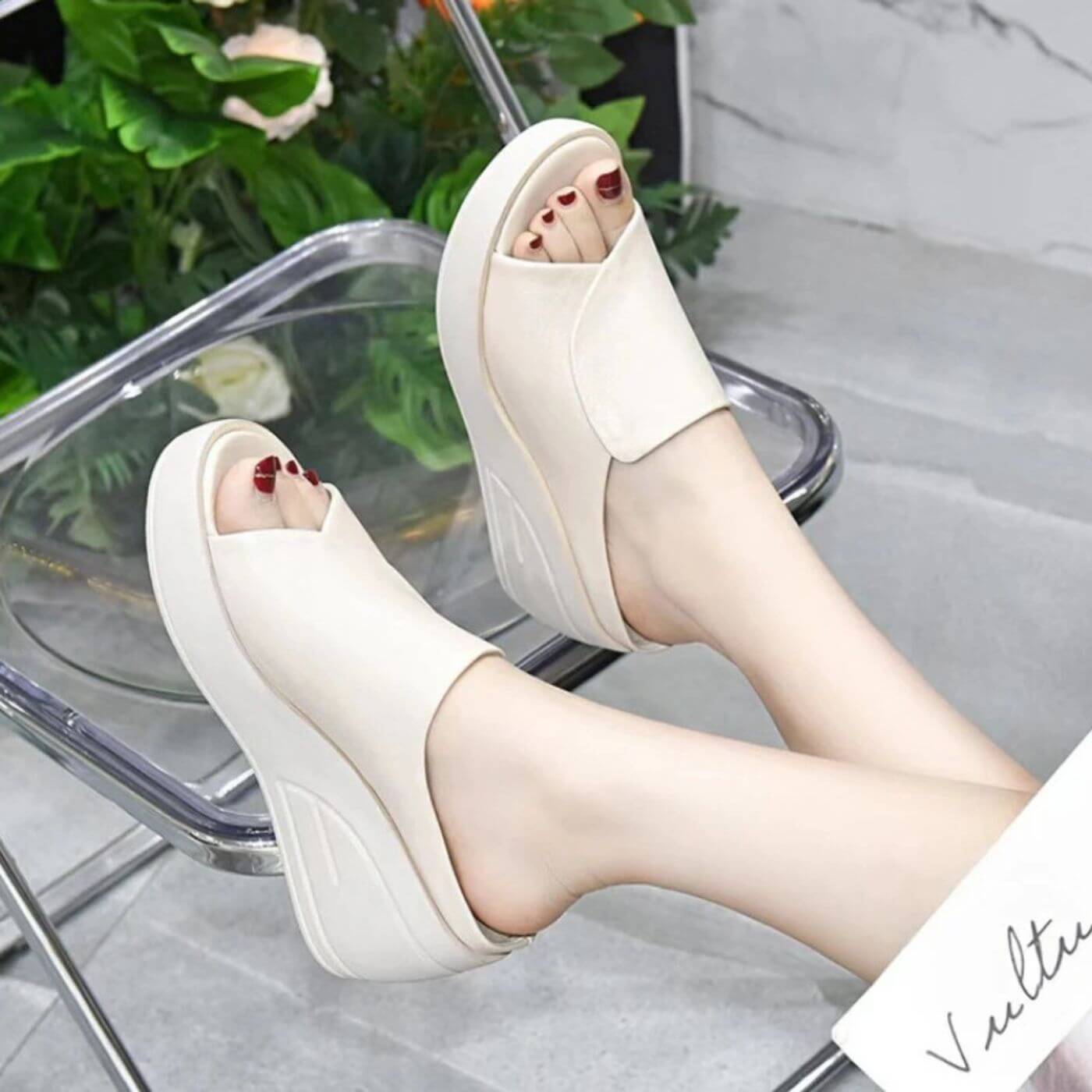Elisa | Sandalias ortopédicas de cuña slip-on