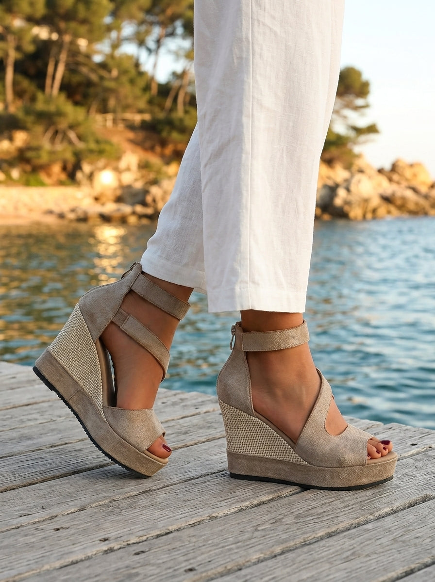 Monica | Cuña de Esparto para el Verano con Cremallera