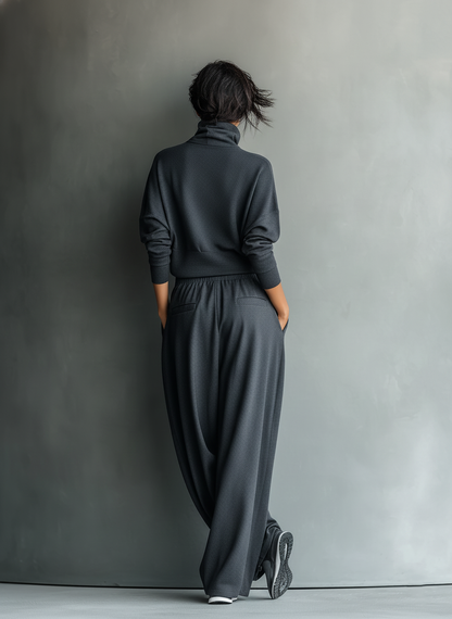 Conjunto de punto con pantalón ancho