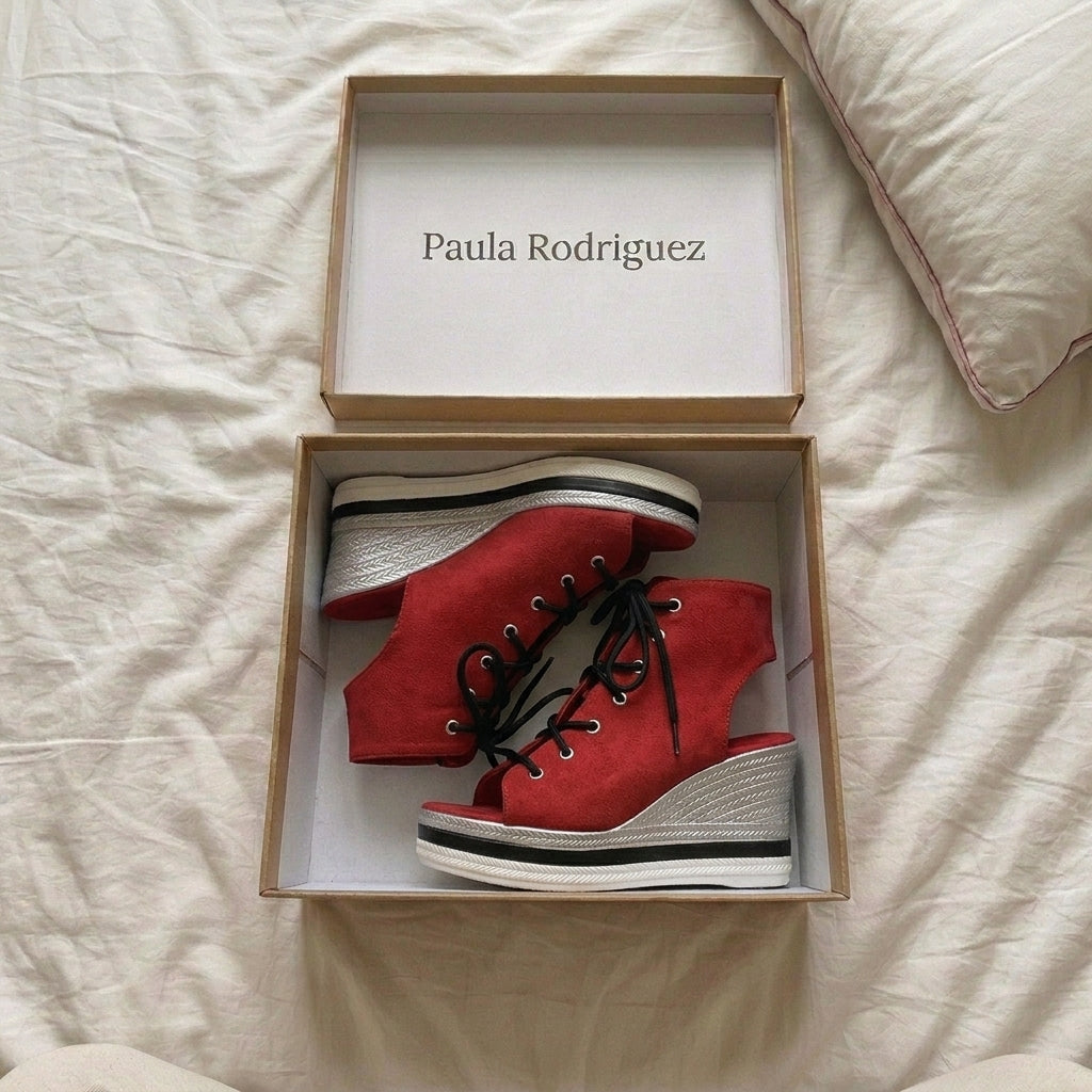 Sandra | Botines de Cuña Abiertos. Diseño Sofisticado para un Confort Inigualable
