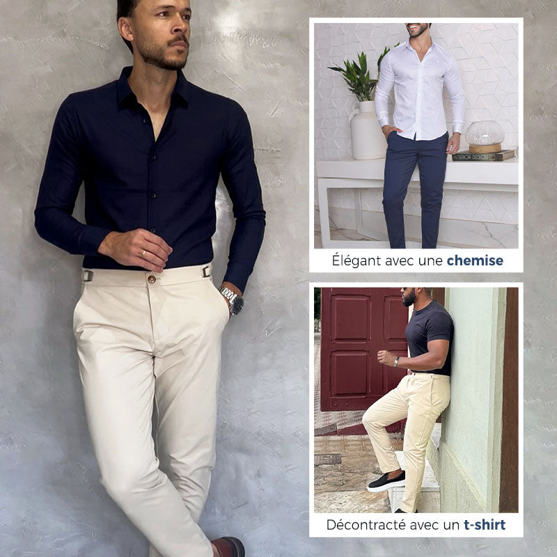 Álvaro - Pantalón masculino slim fit de Valerina Milano